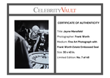Jayne Mansfield Limited Edition Oversized Fine Art Photograph with Embossed Seal - No. 7 of 48