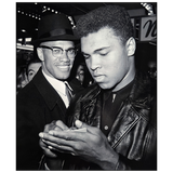 Malcolm X and Muhammad Ali Fine Art Photograph with White Cross Art Embossed Seal